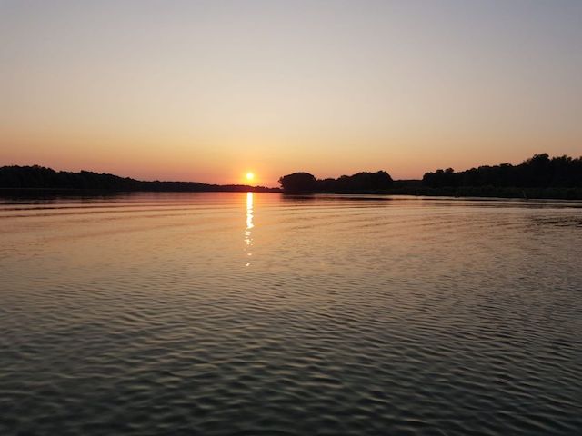 sunset danube river